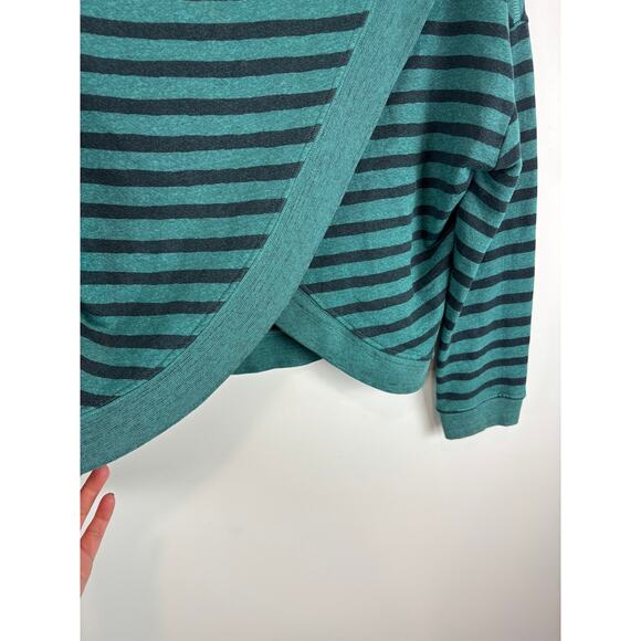 Sundry Slit Back Pullover Top – Striped French Terry Lined – Size 2 / M- Lounge - Picture 6 of 8